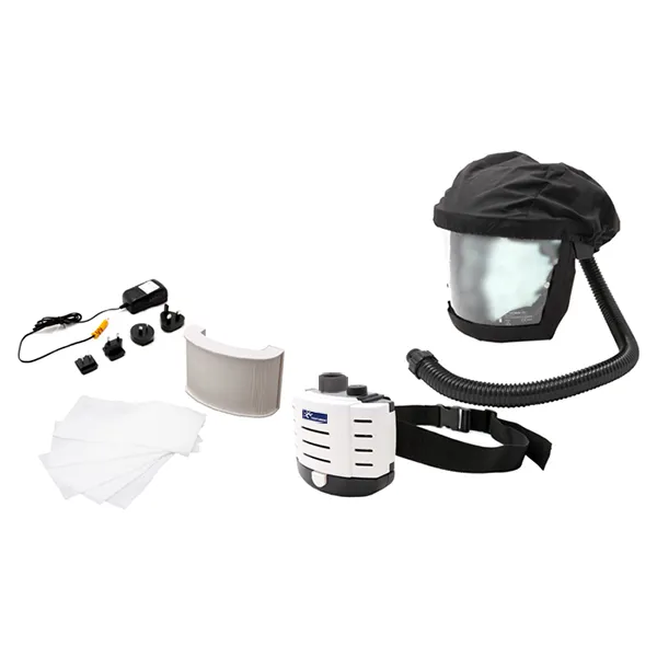 Centurion Concept Air Respirator Kit with Flip Up Visor (P3) — Black/White